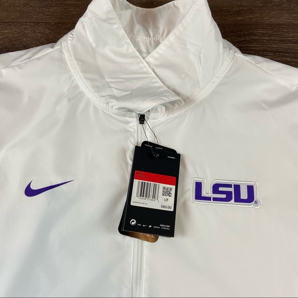 Nike LSU Tiger Half-Zip Coaches Jacket Size: L - Picture 2 of 6